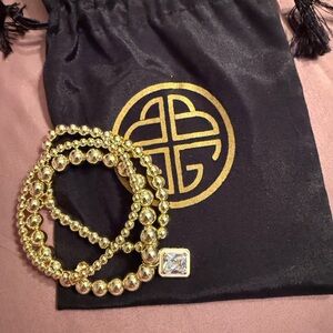 Elegant Gold Beaded Bracelet Set